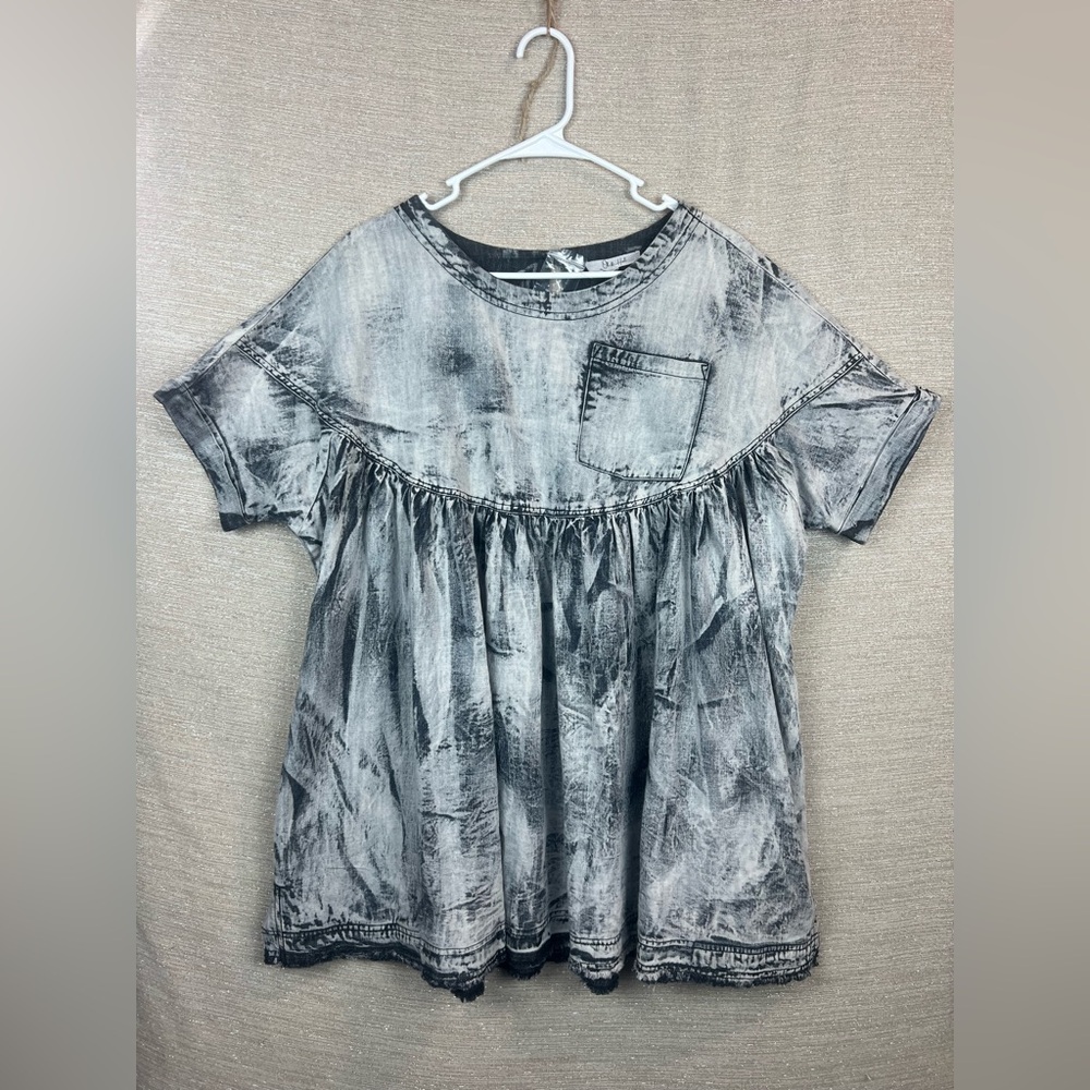 Oli & Hani Size S/M Short Sleeve Bohemian Oversize Cotton Tunic Shirt NWT